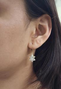 Pendientes Colgantes de Diamantes Cultivados en Laboratorio de 3.56 Ct, Oro Sólido de 14K, Forma de Pera y Redonda, Joyería Minimalista y Elegante para Mujer, Regalo para Fiesta - Product Image 5