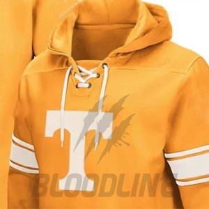 Sudadera con Capucha de los Tennessee Volunteers, Franjas Blancas sobre Naranja, Logotipo Frontal, Cordón Ajustable, Sudadera para Hombre, Mezcla de Poliéster y Algodón de Primera Calidad - Product Image 4