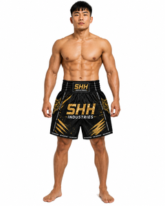 SHH Custom Muay Thai <b>Shorts</b> Unisex Premium Satin Boxing <b>Kickboxing</b> Fight Trunks Personalized Logo Martial Arts Training Wear - Product Image 4