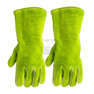 Premium Quality Brown Color Cow Hide Leather Heat Resistant Welding <b>Gloves</b> Wholesale Custom Logo Outdoor Working Welder <b>Gloves</b> - Product Image 5