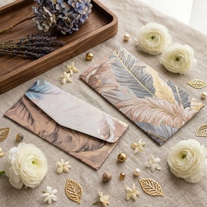 Luxury Wedding Shagun <b>Envelopes</b> for Cash <b>Gifts</b> – Traditional Red Hongbao Lai See Pack - Product Image 3