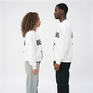 Sweat-shirt unisexe ample et oversize en molleton 100% coton épais, style streetwear, col rond, pour hommes et femmes - Product Image 3