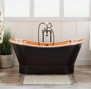 Baignoire ovale en cuivre martelé, baignoire autoportante de qualité supérieure au meilleur prix - Product Image 2