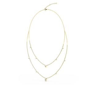 Collier double couche en or rose avec diamants de laboratoire taille poire 1,50 ct, design minimaliste pour femme, à porter au quotidien - Product Image 3