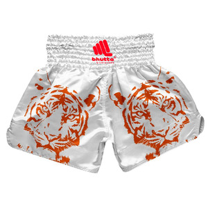 บริษัท บุตต้า เอ็นเตอร์ไพรส์ ผลิตกางเกงมวยไทย MMA ออกแบบเองตามสั่ง ผ้าโพลีเอสเตอร์ 100% 220 กรัม พิมพ์ลายเสือทองด้วยเทคนิคซิลค์สกรีน - Product Image 3