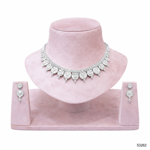 Collar de Mujer MOLL JEWELLERS, Moderno y Elegante, de Latón Sólido Chapado en Oro/Rodio/Plata, con Circonita Natural, Diseño de Hoja y Cadena de Cuerda - Product Image 2