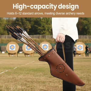 High Quality Leather <b>Quiver</b> For Archery Strong Stitching Comfortable Wear Adjustable Belt Outdoor Hunting Target Practice - Product Image 6