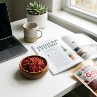 Natuurlijk gedroogd fruit Ningxia groothandel Goji-bessen zoet bulk AD gedroogd 220g