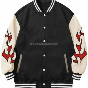 Veste de baseball universitaire vintage d'hiver sur mesure OEM pour hommes avec manches en cuir et corps en laine - Product Image 5