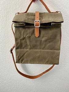 Sac isotherme de transport alimentaire en toile et cuir écologique durable de haute qualité, imperméable, avec fermeture éclair, réutilisable, vente en gros LCLB-0030 - Product Image 5