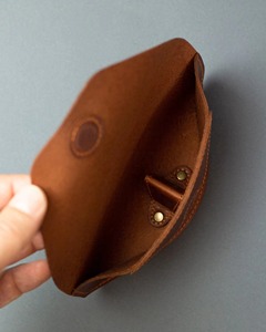 Étui à lunettes en cuir artisanal de qualité supérieure, pochette de protection fine pour lunettes, cuir de vache véritable, fournisseur en gros LGC-0071 - Product Image 2