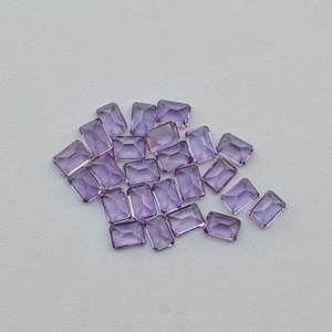Pierre précieuse naturelle en améthyste rose facettée de forme octogonale 9 mm 11 mm, améthyste Rose de France, pour bijoux et accessoires DIY - Product Image 2