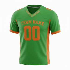 Camiseta de Fútbol Americano Sublimada Personalizada para Adultos, Manga Corta, Transpirable, Opción de Talla Grande, Cuello en V, 100% Poliéster - Product Image 3