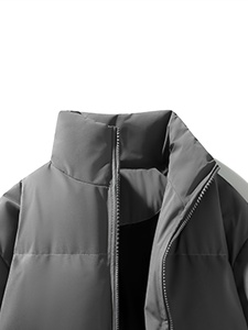 Hooded Puffer <b>Jacket</b> with Soft Insulated Design for Daily Outdoor Wear and Cold Season Protection - Product Image 2