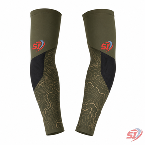 Manchons de sport en soie glacée pour hommes, protection UV, cyclisme, extérieur, logo personnalisé, respirants, séchage rapide, sérigraphie OEM - Product Image 1