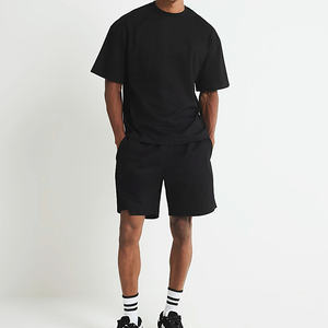New Customizable Breathable Summer T-Shirt Satin Polyester Shorts <b>Set</b> Crew Neck Seamless Fusing Heat-Transfer Printed Men's - Product Image 6