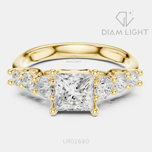 Bague de mariage en or blanc 14 carats avec diamant de laboratoire de 1,02 carat taille princesse, certifiée IGI, bijou raffiné, cadeau idéal pour fiançailles, mariage ou anniversaire - Product Image 5