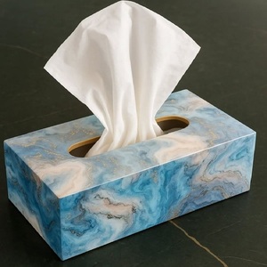 Luxury Matte Finish Tissue <b>Box</b> Cover with 3D Floral Pattern Home Decor Accessory - Product Image 6