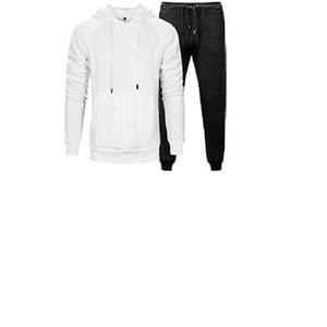 ชุดวอร์มวินเทจแบบ unisex ล่าสุด เสื้อแจ็คเก็ตแบบสวมหัวสีพื้น พร้อมกางเกงวอร์มปักลาย OEM ออกแบบเองได้ ชุดกันลมสำหรับผู้ชาย - Product Image 1