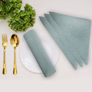 Servilletas de cena de lino 100% hechas a mano, ecológicas, orgánicas, lavables a máquina, reutilizables, cuadradas, estilo europeo, hogar, boda, avión - Product Image 1