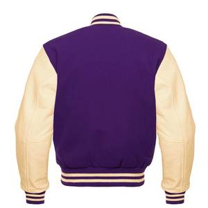 2026 New Arrival Canvas <b>Varsity</b> <b>Jackets</b> with Leather Sleeves Windproof Breathable Wholesale <b>Boys</b> Kids Mens - Product Image 3