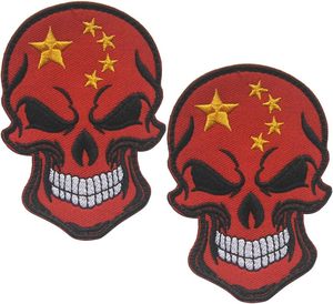 แพทช์ธงชาติ 2 ชิ้น แพทช์ลายหัวกะโหลก แพทช์ปัก แพทช์แบบติดตีนตุ๊กแก - Product Image 3