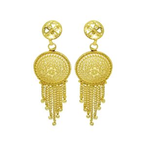 Pendientes Colgantes Chapados en Oro de 14K, 18K, 24K al por Mayor, Diseño Turco y Árabe para Novias, Pendientes Colgantes de Moda para Bodas - Product Image 3