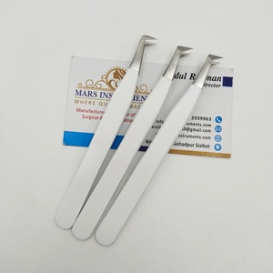 Pince à cils professionnelle blanche pour extensions de cils, durable - Product Image 2