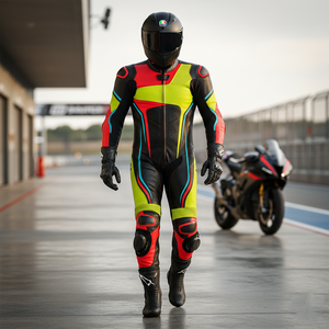 Traje de Motociclismo de Cuero Personalizado para Adultos, Chaquetas de Motociclismo de Cuero Genuino, Ropa de Motociclismo Transpirable de Secado Rápido - Product Image 5
