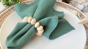 Napkin Rings <b>Set</b> of 6 Wooden <b>Beads</b> Napkin Rings Rustic Wooden Napkin Ring Holder for Table Decoration Wood <b>Beads</b> & Jute Twine - Product Image 4