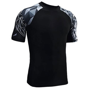 เสื้อรัดรูปทรงสลิมฟิต สวมใส่สบาย ระดับมืออาชีพ แขนสั้น เนื้อผ้านุ่ม ระบายอากาศได้ดี น้ำหนักเบา ออกแบบได้ตามต้องการ สำหรับผู้ชาย - Product Image 2