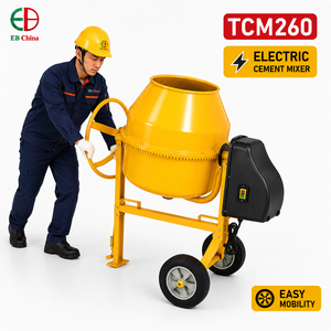 เครื่องผสม<span class=keywords><strong>ปูน</strong></span>ไฟฟ้า EB TCM240 แบบพกพา 240L โครงต่ำ มอเตอร์ 2.5kW เทออกด้วยมือ พวงมาลัยหมุนใหญ่ ดูแลง่าย 5M/H - Product Image 1