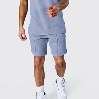 Conjuntos Casuales de Dos Piezas de Verano para Hombre, Tejidos, Sólidos, de Secado Rápido, con Color y Logotipo Personalizados, Camiseta y Pantalones Cortos Hechos a Medida
