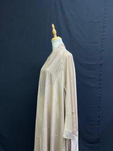 Dubai Style Women's Abaya Beaded V Neck Long Sleeve Islamic Saudi Arabian <b>Eid</b> Prayer Solid Vintage Meera Fashion Designers - Product Image 6