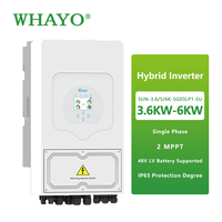 Système d'énergie solaire hybride Whayo Deye Inverter 3KVA 3.6KVA 5KVA 8KVA, système d'énergie solaire complet avec batterie au lithium