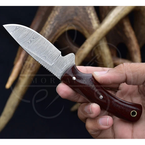 Couteau de chasse artisanal en acier Damas, manche en Micarta et bois de jute, couteau de survie Bushcraft à lame pleine, fournisseur OEM - Product Image 2