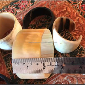 Bracelets classiques SlateHorn | Bracelets en corne de buffle gris foncé au fini mat | Bijoux ethniques intemporels - Product Image 4