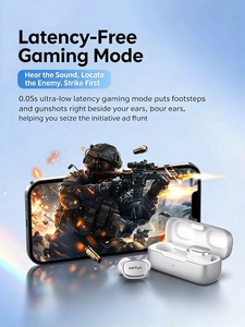 หูฟังเกมมิ่งไร้สายพร้อมไดรเวอร์แบบไดนามิก ความหน่วงต่ำพิเศษ BT 5.3 พร้อมระบบตัดเสียงรบกวนแบบไฮบริด 6 ไมค์ สำหรับผู้รักเสียงเพลงระดับออดิโอไฟล์ - Product Image 4