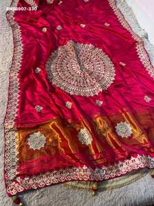 Sari de Seda Gaji Tradicional India de Primera Calidad con Trabajo Gota Patti, Nueva Colección de Sari y Blusa, Exportador de Moda Femenina - Product Image 3