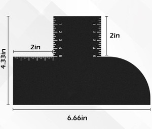Carte de mesure professionnelle en acier inoxydable massif pour outil de façonnage de la ligne des cheveux, réutilisable, indicateurs de précision - Product Image 5