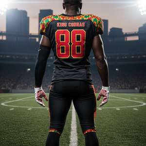 ชุดยูนิฟอร์มอเมริกันฟุตบอลคุณภาพพรีเมียม เสื้อฝึกซ้อม ไซส์ใหญ่พิเศษ สำหรับทุกเพศ แขนสั้น สีและโลโก้สั่งทำได้ ระบายอากาศได้ดี ผลิตจากโพลีเอสเตอร์ - Product Image 6