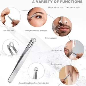 Pinzas Profesionales de Acero Inoxidable para Recortar el Vello de la Nariz, con Punta Redondeada Segura, Herramienta Manual para Eliminar el Vello de la Nariz para Hombres y Mujeres - Product Image 6