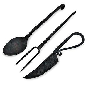 Juego de cubiertos negros de acero inoxidable de alta calidad con juego de cubiertos de diseño único para restaurante, boda, Hotel, hogar - Product Image 1