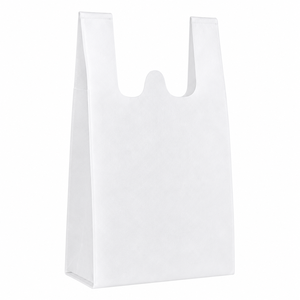 Bolsa de Compras Reutilizable Premium Blanca de Tela No Tejida con Corte en W, Personalizable, para Negocios, Venta al Por Mayor - Product Image 3