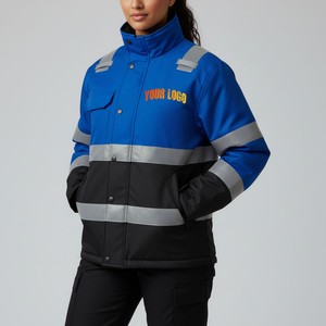 High Visibility Reflective Safety <b>Jacket</b> Custom Workwear <b>Jacket</b> For Construction Road Traffic Outdoor <b>Workers</b> - Product Image 3