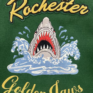 เสื้อแจ็คเก็ตเบสบอลแบบมีปักลายตามสั่ง  ผ้าวูล  ทรงวาร์ซิตี้  สำหรับทุกเพศ  สไตล์ไฮสตรีท  สำหรับฤดูหนาว  ด้านหน้าสีแทน - Product Image 6