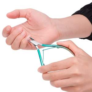 Coupe-cuticules professionnel de haute qualité en acier inoxydable à lame courbée, multicolores arc-en-ciel, pour bébés et doigts - Product Image 5