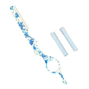 Custom Printed Plastic Handle Stainless Steel <b>Blade</b> Hair Texturizing Razor Multi Pattern Fancy <b>Barber</b> shop Styling Tool - Product Image 5