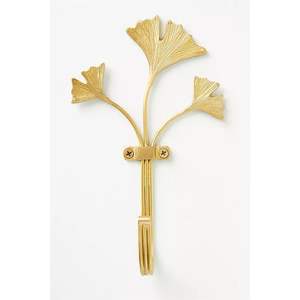 Gancho Decorativo de Hierro Fundido con Forma de Hoja, Gancho Metálico para Colgar en la Pared, Acabado Dorado, Diseño de Hoja de Monstera, para Ropa, Bolsos y Llaves - Product Image 3