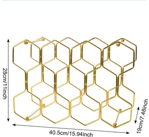 Stackable Metal Wine Rack Small Modern Wine Bottle Holder Multi Level Stackable Design for <b>Tabletop</b> Cabinet Countertop Cellar - Product Image 6